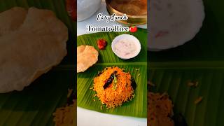 Easy Tomato Rice 🍅 Quick Lunch Recipe shorts shortsfeed youtubeshorts shortsviral easyrecipe [upl. by Bautram]