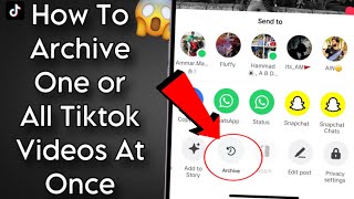 How To Archive TikTok Videos On iPhone  Archive All Tiktok Videos At Once [upl. by Cohligan]