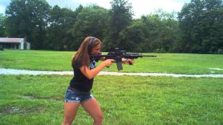 Erika shooting the AR15 [upl. by Tasia]