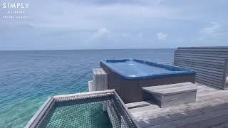 Cocogiri Island Resort Maldives  Water Villa with Jacuzzi Pool Room Walkthrough [upl. by Ycnan]