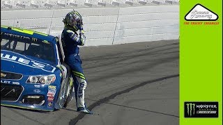 Jimmie Johnson reacts to big hit at Pocono [upl. by Crifasi]