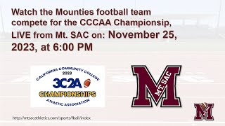 Mt SAC Football begins the journey to the 3C2A Championship [upl. by Eednil999]