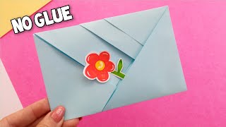 Quick Creative Envelope Made with Paper Without no Glue  Origami  Lovely Art DIY 🌺 [upl. by Fanchet330]