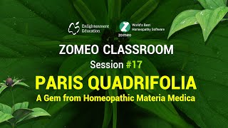 Zomeo Homeopathy Software  Paris Quadrifolia  Zomeo Classroom [upl. by Kirimia685]