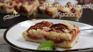 Bester Pflaumenkuchen mit Hefe und Streusel  Backrezepte  Blechkuchen backen pflaumenkuchen [upl. by Shermy]