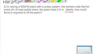 Physics Simple Mechanical Advantage Problems [upl. by Aserret]