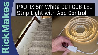 PAUTIX 5m White CCT COB LED Strip Light with App Control [upl. by Saxen]