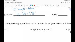 Absolute Value Review Answer Key [upl. by Reinaldos630]