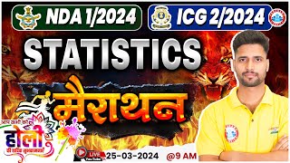 UPSC NDA 012024  ICG Tech Maths Marathon  Statistics PYQs  NDA Technical Maths By Vishal Sir [upl. by Emee761]