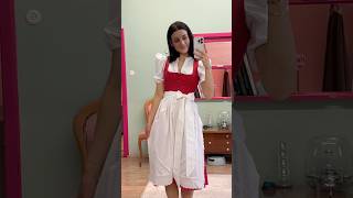 Dirndlschürze nähen Part 2 shorts short dirndl diy upcycling [upl. by Dahij11]