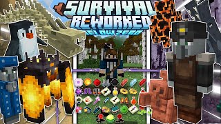 👉 12060 El MEJOR ADDON SURVIVAL para MINECRAFT BEDROCK 💫  SURVIVAL REWORKED 🔥 [upl. by Peednama]