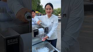 snow maker machine  snowflake ice cream  shaved ice cream  rolling ice cream  cutting ice cream [upl. by Ellehcirt]