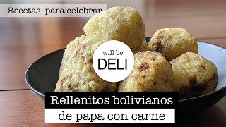 Receta de rellenitos bolivianos 🇧🇴  Cómo hacer rellenos de papa con carne al centro  Will be DELI [upl. by Venus]