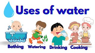 Uses of Water  Water and Its Uses  Importance of Water for Grade 1 [upl. by Brogle]