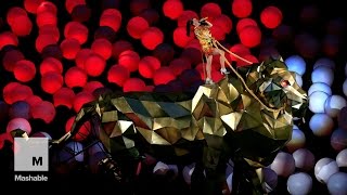 Katy Perrys Super Bowl halftime show from inside the stadium  Mashable [upl. by Naerad]