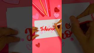 Como escribir FEBRERO en FALSO LETTERING lettering calligraphy caligrafia febrero [upl. by Aiotal]