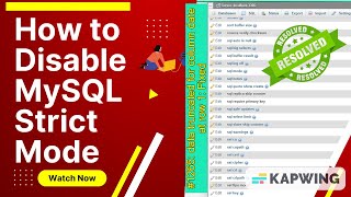 How to Disable MySql Strict Mode in cPanel 1265 data truncated for column date at row 1 Fixed [upl. by Faxon]