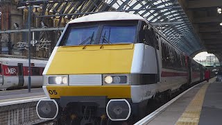 LNER InterCity 225s at London Kings Cross 23112022 [upl. by Yetta]