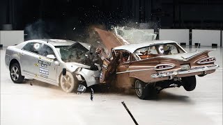 Crash Test 1959 Chevrolet Bel Air VS 2009 Chevrolet Malibu ⚠️ OLD CAR vs MODERN CAR [upl. by Intihw]