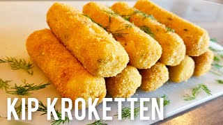 Surinaamse Kip Kroketten recept hoe maak je kip krokettenhow to make chicken croquettes [upl. by Timotheus]