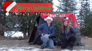 Our Christmas Winter Camping and Ice Fishing Adventure Merry Christmas Everyone [upl. by Drauode]