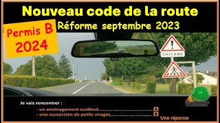 TEST Nouveau examen code de la route 2024 Nouvelles questions conformes à la réforme 2023 GRATUIT 54 [upl. by Torrey]