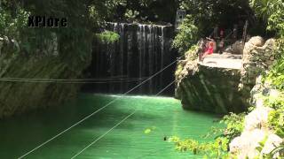 Zip Line amp Cave Swimming Xplor Park Tour Cancun Mexico [upl. by Chemarin]