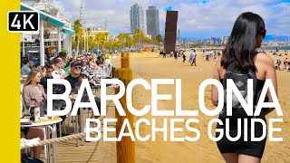 Barcelona Beach Whats it really like Narrated Walk Barceloneta Spain [upl. by Namrehs241]