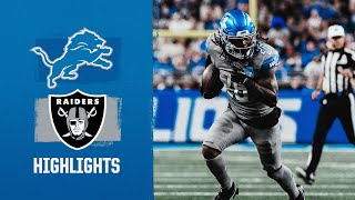 Jahmyr Gibbs goes OFF for 189 yards in the Lions win vs the Raiders  2023 Week 8 Game Highlights [upl. by Aihtekal]