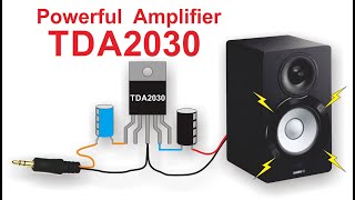 POWERFUL AMPLIFIER using TDA2030 IC  Mini Amplifier  DIY  12v Amplifier [upl. by Prent516]