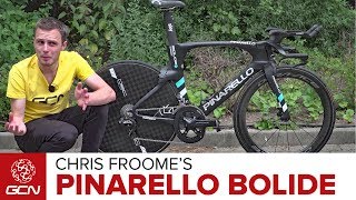 Chris Froomes Pinarello Bolide Time Trial Bike [upl. by Anekahs]