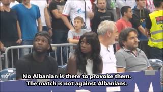 Serbian fans chant quotKill albanians so they dont existquot without provocation [upl. by Moneta409]