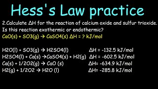 Hesss Law practice problems  Chemistry [upl. by Lorien]