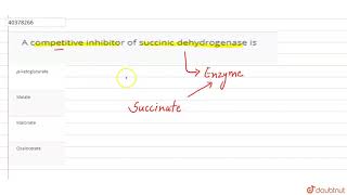 A competitive inhibitor of succinic dehydrogenase is [upl. by Earissed]