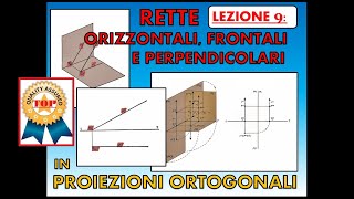 Disegno Tecnico Lez 9 Retta orizzontale e retta frontale in proiezioni ortogonali [upl. by Suoirtemed]