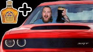 LEGALLY Drunk Driving A Hellcat After Chugging A Crown Royal Das Boot [upl. by Eicyal829]