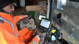 JOHN DEERE 6155R COMMAND ARM WALKTHROUGH  TRAILER WORK [upl. by Crosby]