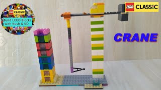 LEGO Crane with LEGO Classic 10715 MOC Building Instructions Ideas [upl. by Galer]