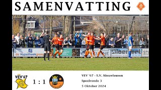 Samenvatting VEV67 1  SV Nieuwleusen 1 [upl. by Leuqcar]