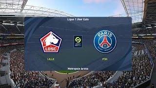 Lille vs PSG 01092024 Ligue 1 PES 2021 [upl. by Hgeilhsa311]