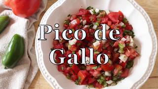 SUPER EASY Pico de Gallo fresh tomato salsa [upl. by Menedez]