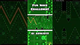 Fun Satisfying GD Geometry Dash Wave Challenge geometrydash gd gdlevels [upl. by Sineray465]