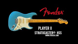 FENDER Player II Stratocaster® HSS  Aquatone Blue  Tone Master Pro [upl. by Tessil]