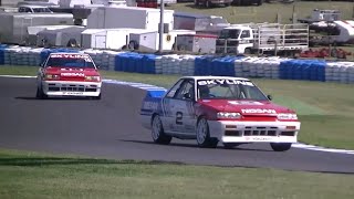 Nissan Skyline HR31 GTSR Group A screaming RB20DET sound  Phillip Island Classic [upl. by Palestine]