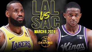 Los Angeles Lakers vs Sacramento Kings Full Game Highlights  March 6 2024  FreeDawkins [upl. by Tuppeny]