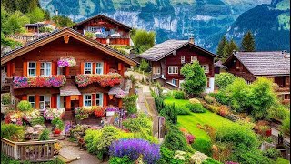 Gimmelwald Switzerland walking tour 4K  The most beautiful Swiss villages  Paradise on Earth [upl. by Capps892]