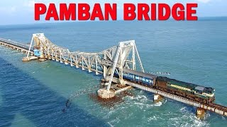 RAMESHWARAM TRAIN Bridge Incredible View [upl. by Adnawaj460]