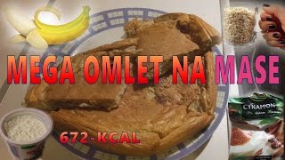 Omlet Kulturystyczny z Bananem i Twarogiem 672 KCAL  Pyszny  Zdrowy i Dający dużo Energii [upl. by Ahsaten]