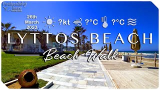 🇬🇷 Crete Lyttos Beach 26th March 2023 Greece  Kréta Lyttos Beach Pláž Marec 2023 [upl. by Vincenta774]