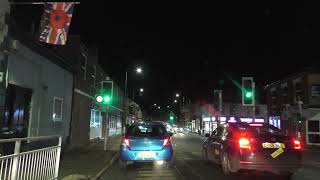 Nighttime Drive On Whittington Road London Road amp Sidbury Worcester England 22nd November 2024 [upl. by Yllek]